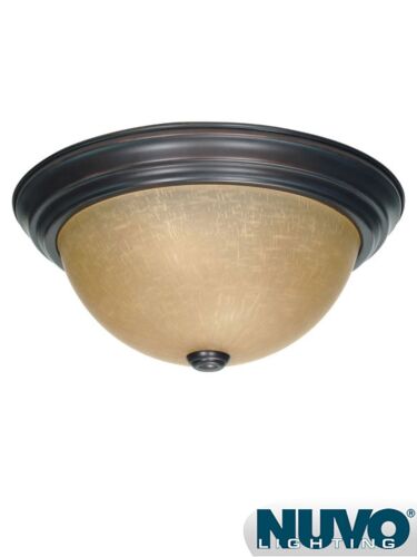 Plafonnier Nuvo Lighting 60-3106 2-Lumières Bois d'Acajou