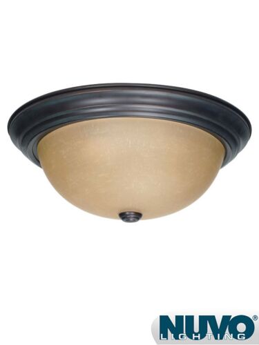 Plafonnier Nuvo Lighting 60-3107 3-Lumières Bois d'Acajou