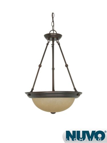 Luminaire Suspendu Nuvo Lighting 60-3112 3-Lumières Bois d'Acajou