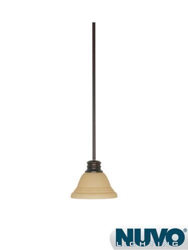 Mini Suspendu Nuvo Lighting 60-3132 1-Lumière Série Empire Bois d'Acajou
