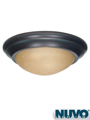 Plafonnier Nuvo Lighting 60-3136 2-Lumières Bois d'Acajou
