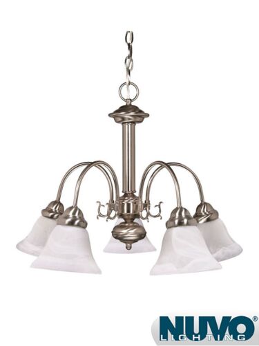 Chandelier Nuvo Lighting 60-3180 5-Lumières Série Ballerina Nickel Brossé