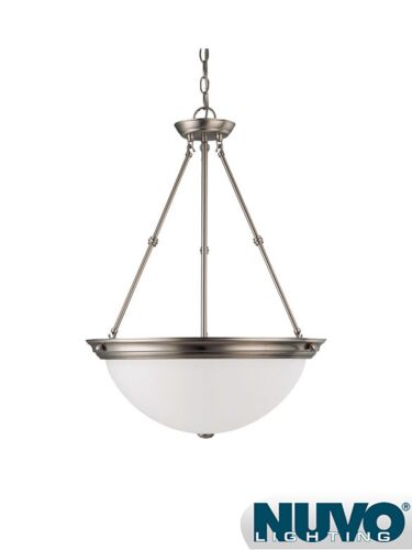 Luminaire Suspendu Nuvo Lighting 60-3298 3-Lumières Nickel Brossé