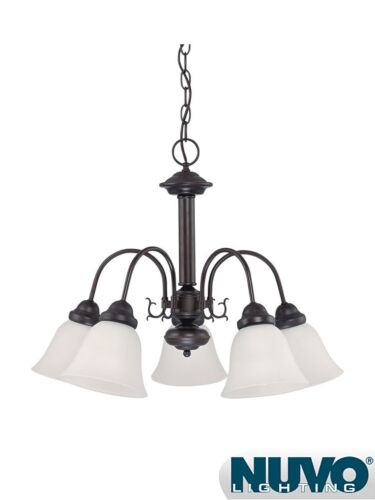 Chandelier Nuvo Lighting 60-3331 5-Lumières Série Ballerina Bois d'Acajou