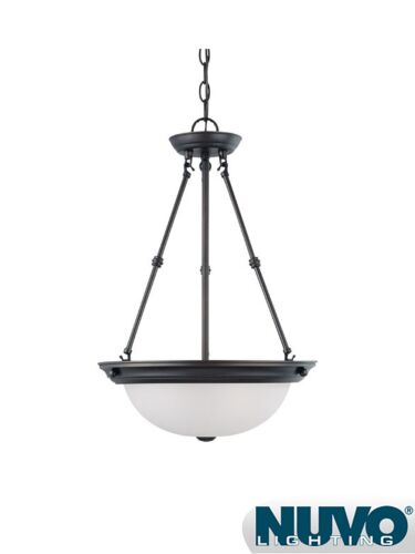 Luminaire Suspendu Nuvo Lighting 60-3342 3-Lumières Bois d'Acajou