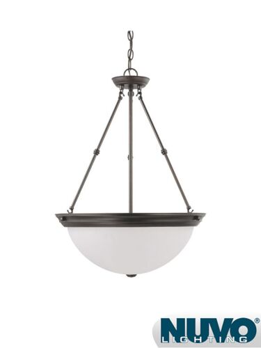 Luminaire Suspendu Nuvo Lighting 60-3343 3-Lumières Bois d'Acajou