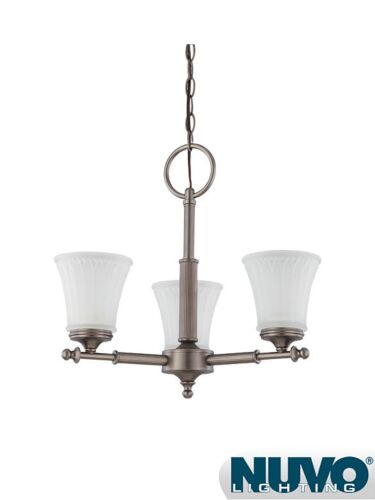 Chandelier Nuvo Lighting 60-4016 3-Lumières Série Teller Étain Antique