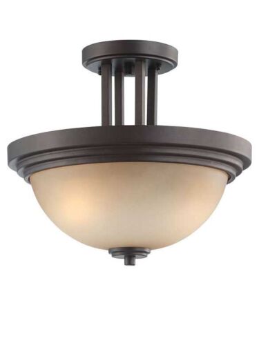 Plafonnier Nuvo Lighting 60-4127 2-Lumières Série Harmony Bronze Chocolat