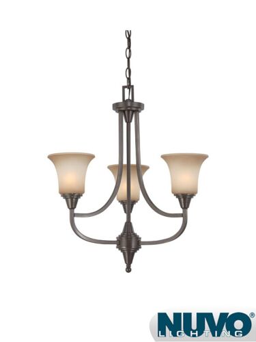 Chandelier Nuvo Lighting 60-4165 3-Lumières Série Surrey Bronze Vintage