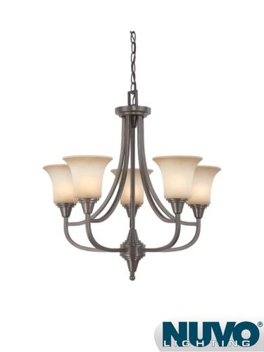 Chandelier Nuvo Lighting 60-4166 5-Lumières Série Surrey Bronze Vintage