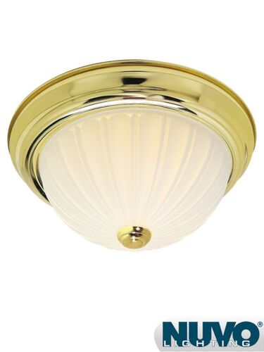 Plafonnier Nuvo Lighting 60-441 2-Lumières Laiton Poli