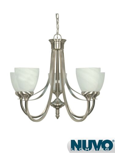 Chandelier Nuvo Lighting 60-460 5-Lumières Série Triumph Nickel Brossé