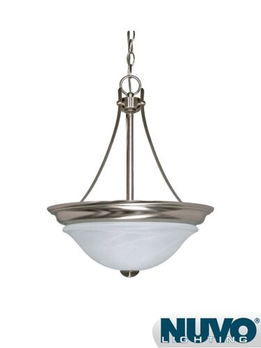 Luminaire Suspendu Nuvo Lighting 60-465 2-Lumières Série Triumph Nickel Brossé