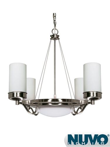 Chandelier Nuvo Lighting 60-490 6-Lumières Série Polaris Nickel Brossé