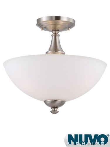 Plafonnier Nuvo Lighting 60-5064 3-Lumières Série Patton Nickel Brossé