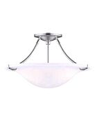 canarm nouveau risf65315 bn 3-light brushed nickel ceiling light