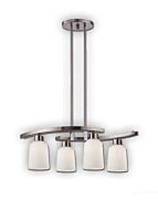 Canarm Quincy 4 Light Brushed Nickel Chandelier ICH431A04BN (fixturewshade)