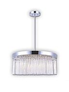 canarm monaco 6 light chrome with aluminum and crystals chandelier ich454a06ch22