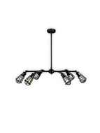 canarm otto 6 lights black chandelier ich611a06gph