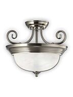 Canarm Julianna 2 Light Brushed Nickel Semi-Flush ISF20BN (fixturewshade)