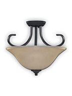 Canarm Carter 3 Light Oil Rubbed Bronze Semi-Flush ISF317A03ORB (fixturewshade)