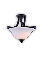 Canarm Rue 2 Light Rubbed Antique Bronze Semi-Flush ISF587A02RA (fixturewshade)