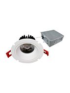 Encastré LED mince regressé température CCT au choix 4" Ortech SLIM-RG4-5CCT 15W Blanc (3 Broches)