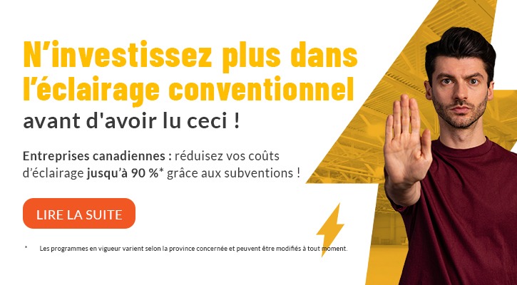 subventions pour l'éclairage commercial